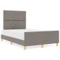 Preview: Bettgestell in Taupe, 120x200 cm, Stoff