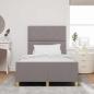 Preview: Bettgestell in Taupe, 120x200 cm, Stoff