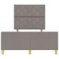 Preview: Bettgestell in Taupe, 120x200 cm, Stoff