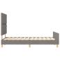 Preview: Bettgestell in Taupe, 120x200 cm, Stoff