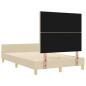 Preview: Bettgestell in Creme, 120x200 cm, aus Stoff