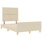 Preview: Bettgestell in Creme, 120x200 cm, aus Stoff