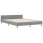 Preview: Bettgestell Hellgrau 160x200 cm Stoff
