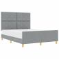 Preview: Bettgestell Hellgrau 160x200 cm Stoff
