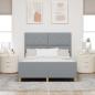 Preview: Bettgestell Hellgrau 160x200 cm Stoff