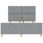 Preview: Bettgestell Hellgrau 160x200 cm Stoff
