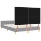 Preview: Bettgestell Hellgrau 160x200 cm Stoff