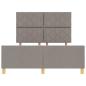 Preview: Bettgestell in Taupe, 160x200 cm, Stoff