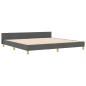 Preview: Bettgestell Dunkelgrau 200x200 cm aus Stoff