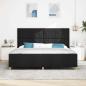 Preview: Bettgestell mit Kopfteil Schwarz 200 x 200 cm Stoff