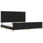 Preview: Bettgestell mit Kopfteil Schwarz 200 x 200 cm Stoff