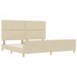 Preview: Bettgestell Creme 200x200 cm aus Stoff