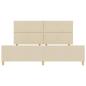Preview: Bettgestell Creme 200x200 cm aus Stoff