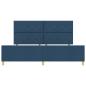 Preview: Bettgestell Blau 200x200 cm Stoff