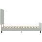 Preview: Boxspringbett mit Kopfteil Hellgrau 80 x 200 cm Samt