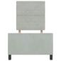 Preview: Boxspringbett mit Kopfteil Hellgrau 80 x 200 cm Samt