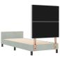 Preview: Boxspringbett mit Kopfteil Hellgrau 80 x 200 cm Samt