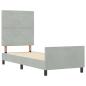 Preview: Boxspringbett mit Kopfteil Hellgrau 80 x 200 cm Samt