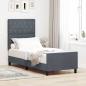 Preview: ARDEBO.de - Bettgestell Dunkelgrau 80x200 cm Samt