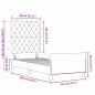 Preview: Boxspringbett mit Kopfteil Dunkelgrau 80 x 200 cm Samt