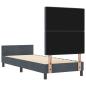 Preview: Boxspringbett mit Kopfteil Dunkelgrau 80 x 200 cm Samt