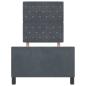 Preview: Boxspringbett mit Kopfteil Dunkelgrau 80 x 200 cm Samt