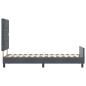Preview: Boxspringbett mit Kopfteil Dunkelgrau 80 x 200 cm Samt