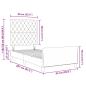 Preview: Bettgestell Dunkelblau 90x200 cm Samt