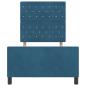 Preview: Bettgestell Dunkelblau 90x200 cm Samt