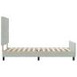 Preview: Boxspringbett mit Kopfteil Hellgrau 100 x 200 cm Samt