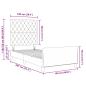 Preview: Bettgestell Rosa 100x200 cm Samt