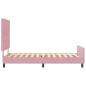 Preview: Bettgestell Rosa 100x200 cm Samt