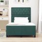 Preview: Boxspringbett mit Kopfteil Dunkelgrün 120 x 200 cm Samt