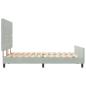 Preview: Boxspringbett mit Kopfteil Hellgrau 140 x 200 cm Samt
