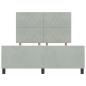 Preview: Boxspringbett mit Kopfteil Hellgrau 140 x 200 cm Samt