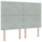 Preview: Bettgestell Hellgrau 160x200 cm Samt