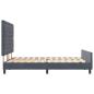 Preview: Bettgestell Dunkelgrau 160x200 cm Samt