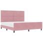 Preview: Bettgestell Pink 180x200 cm Samt