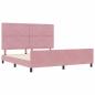 Preview: Bettgestell Pink 180x200 cm Samt