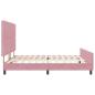 Preview: Bettgestell Pink 180x200 cm Samt