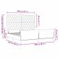 Preview: Bettgestell Hellgrau 200x200 cm Samt