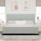 Preview: Bettgestell Hellgrau 200x200 cm Samt