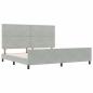 Preview: Bettgestell Hellgrau 200x200 cm Samt