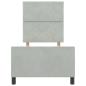 Preview: Bettgestell Hellgrau 80x200 cm Samt