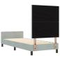 Preview: Bettgestell Hellgrau 80x200 cm Samt