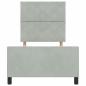 Preview: Bettgestell Hellgrau 90x190 cm Samt