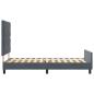 Preview: Bettgestell Dunkelgrau 90x190 cm Samt