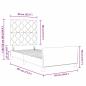 Preview: Bettgestell Dunkelgrau 90x190 cm Samt