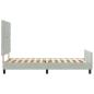 Preview: Bettgestell Hellgrau 90x200 cm Samt