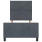 Preview: Dunkelgrauer Samt Bettgestell 90x200 cm